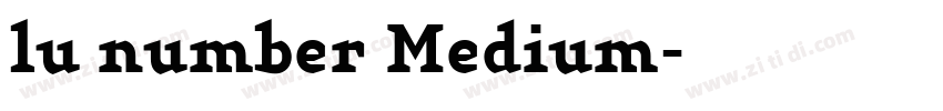 lu number Medium字体转换